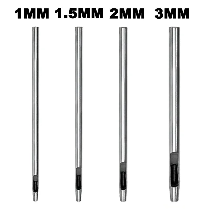 1-6Pcs Leather Round Hole Punch Carbon Steel Hollow Punching Cutting Cutter Tool for Leather Fabric Plastics Gaskets Bags 1-5mm