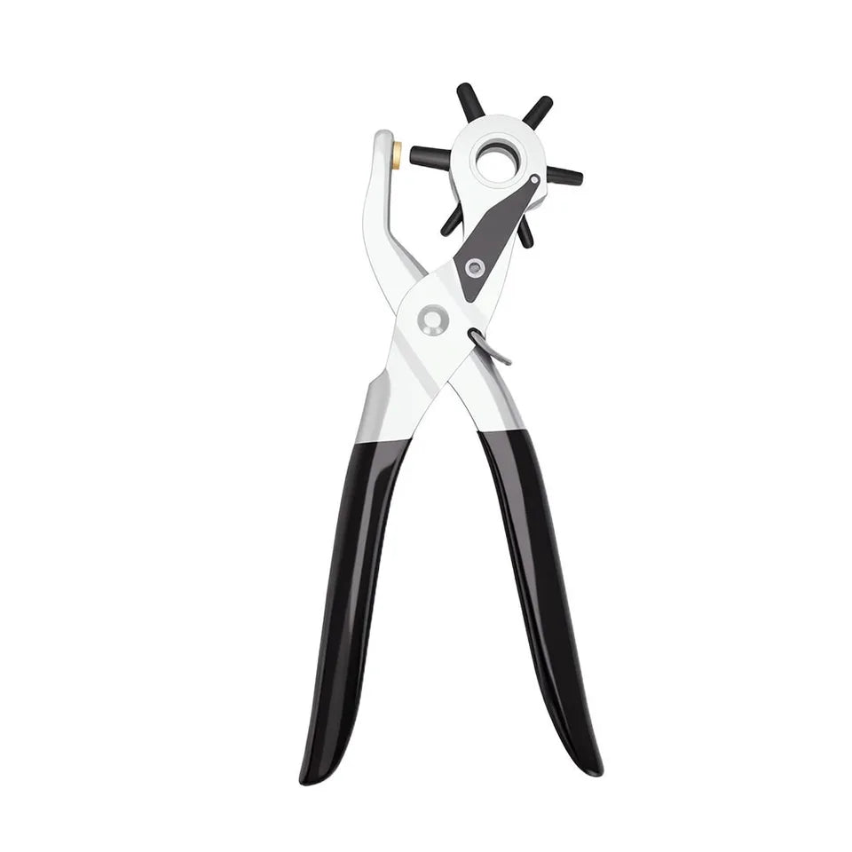 1pc-Belt Punch Pliers Leather Belt Hole Eyelet Puncher Revolve Sewing Machine Bag Tool Watchband Strap Hand Tools