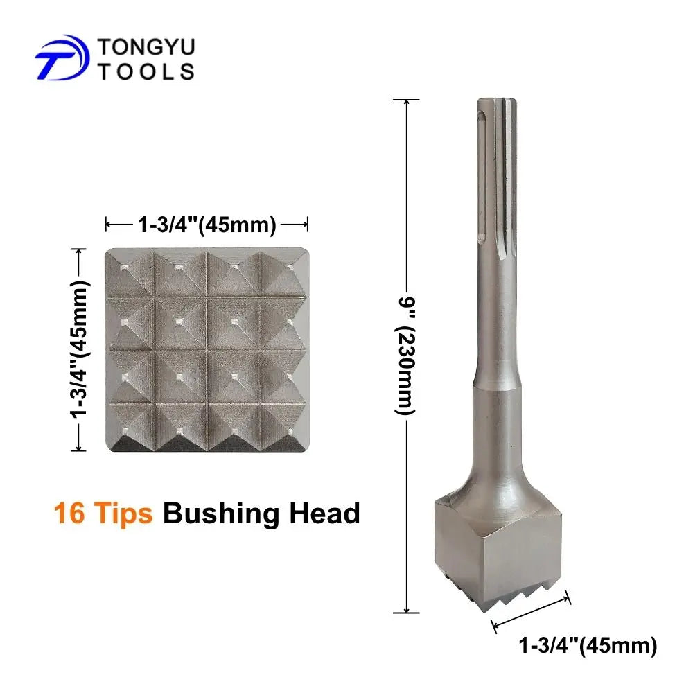 SDS Max Bushing Tool Bit Concrete Bush Hammer Chisel for Surface Roughening Coating Removal Rotary Hammer