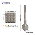 SDS Max Bushing Tool Bit Concrete Bush Hammer Chisel for Surface Roughening Coating Removal Rotary Hammer