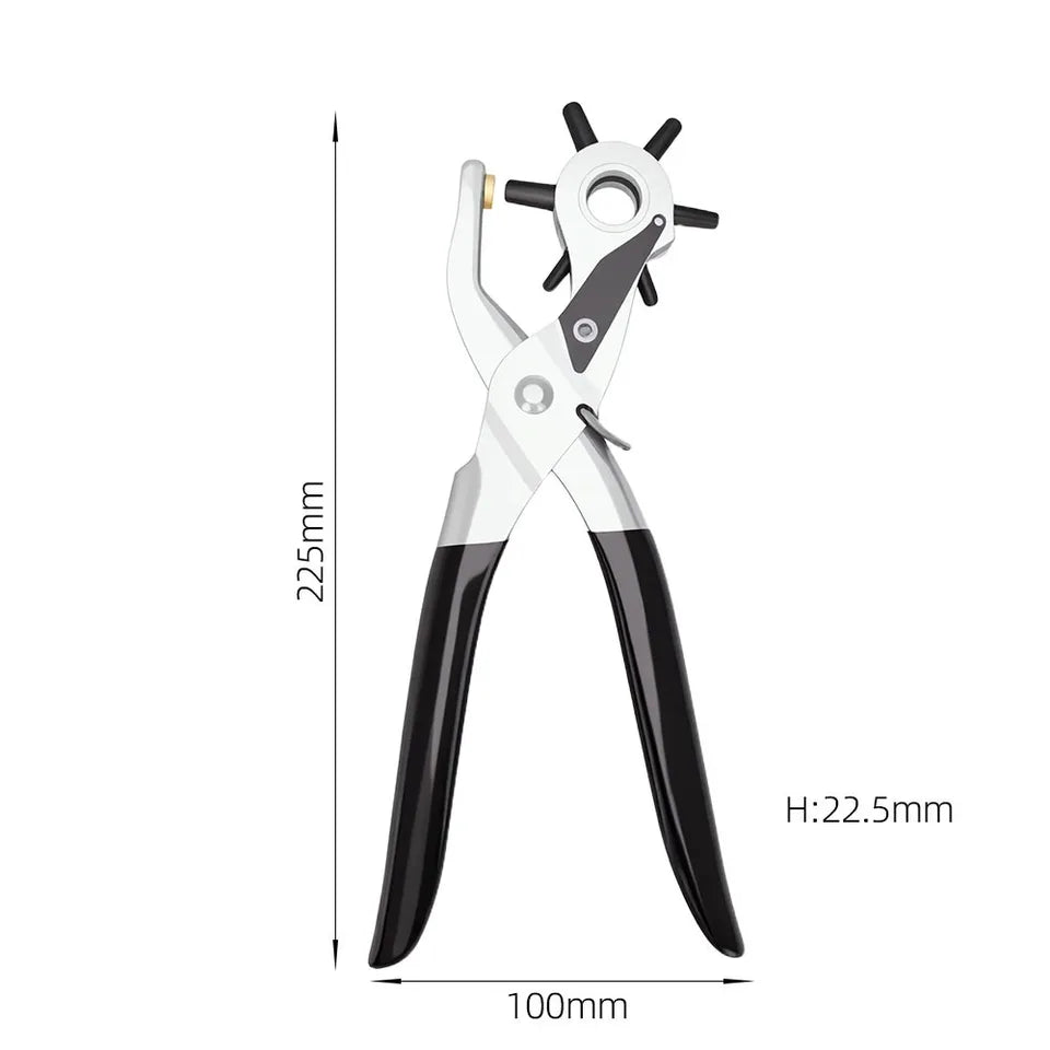 1pc-Belt Punch Pliers Leather Belt Hole Eyelet Puncher Revolve Sewing Machine Bag Tool Watchband Strap Hand Tools