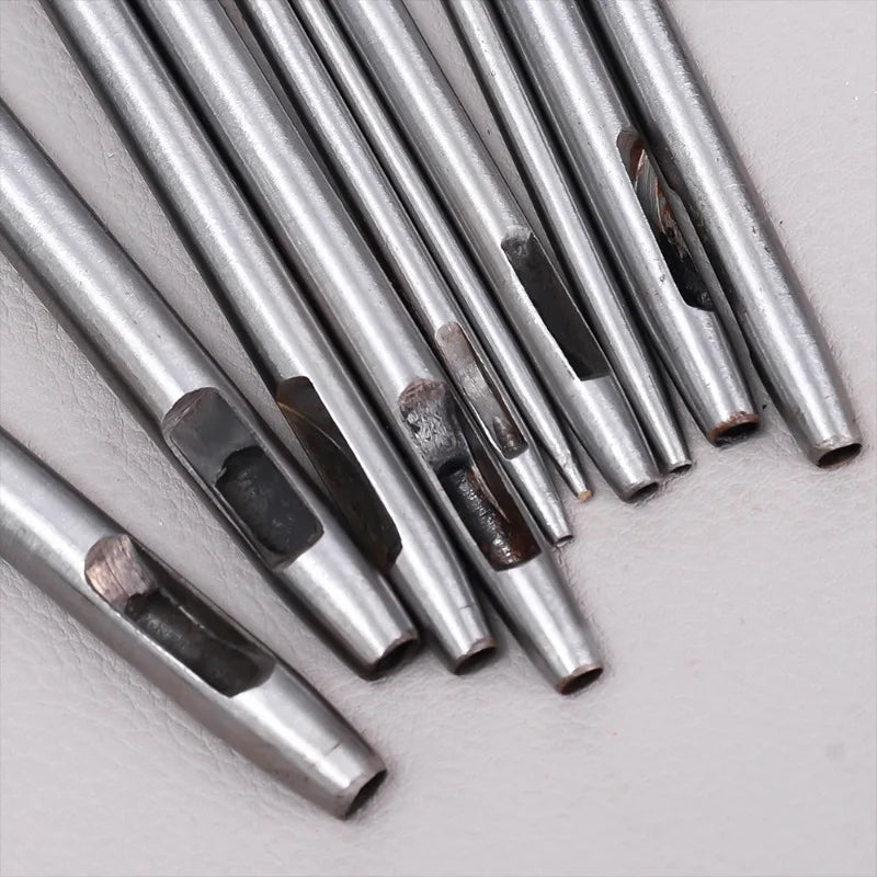 1-6Pcs Leather Round Hole Punch Carbon Steel Hollow Punching Cutting Cutter Tool for Leather Fabric Plastics Gaskets Bags 1-5mm