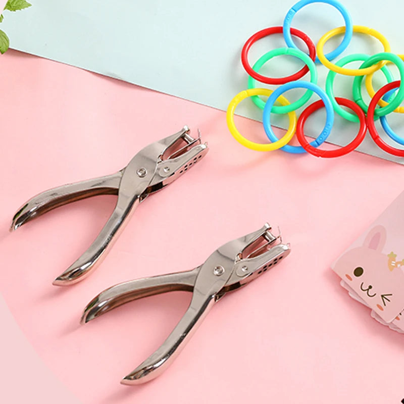 Single Hole Puncher Metal 6mm Round Diameter Punch Pliers Hand Paper Scrapbooking Punches Punching Tool For Home Office Supplies