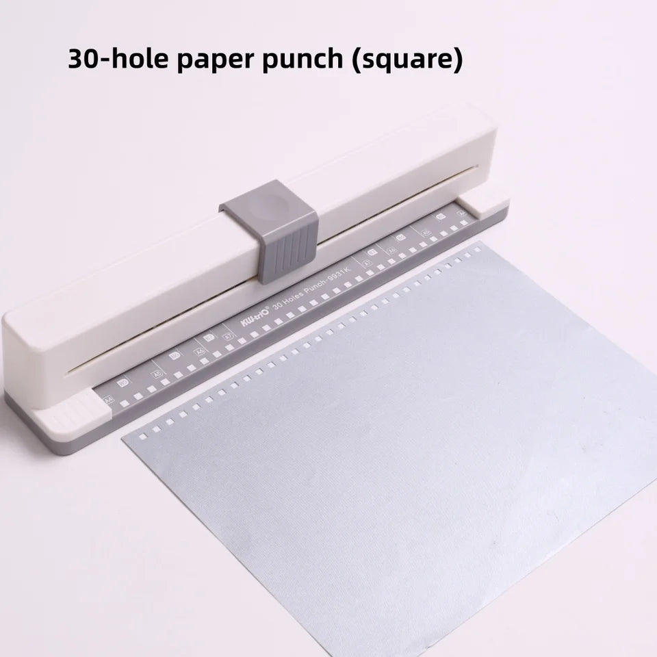30-hole love-shaped hole puncher - Multi-functional adjustable hole spacing, suitable for A4/B5/A5/B6/A6 format binding
