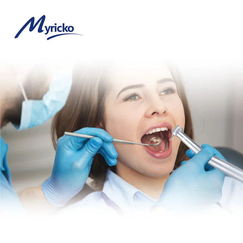 Myriko LED Dental High Speed Handpiece Single/Triple Water Spray rotation Standard Head Push Button Dentist Equipment Tools