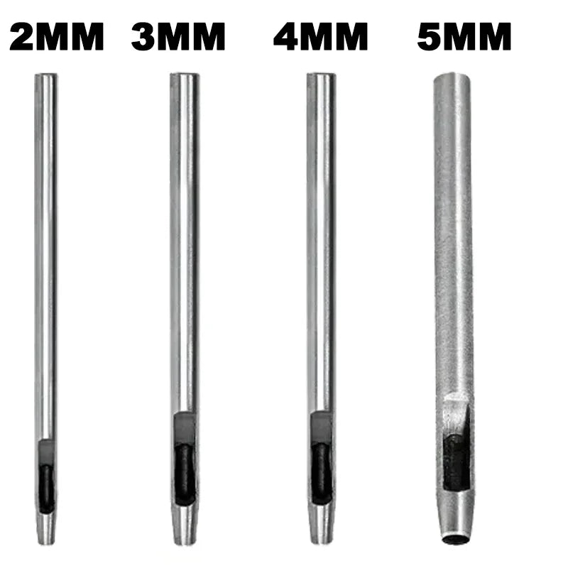 1-6Pcs Leather Round Hole Punch Carbon Steel Hollow Punching Cutting Cutter Tool for Leather Fabric Plastics Gaskets Bags 1-5mm