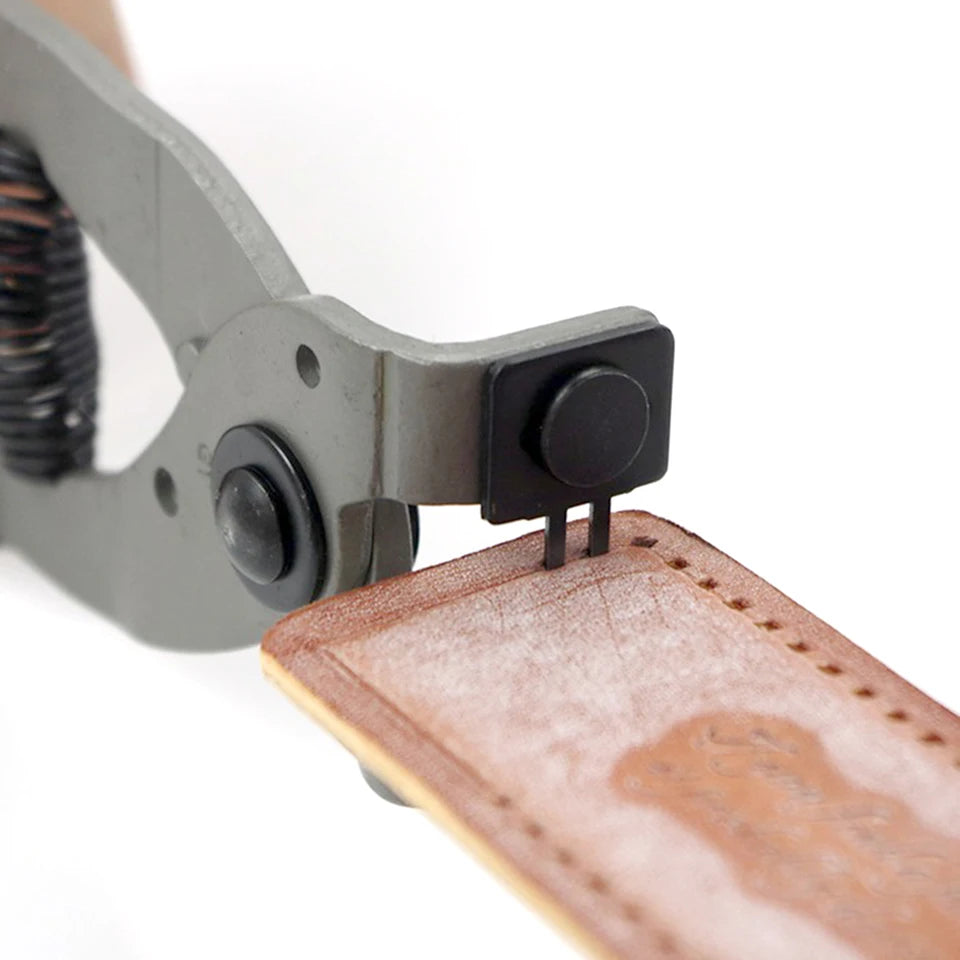 Leather Craft 17cm HandHeld Carbon Steel Silent Pliers Leather Craft Hole Punch Tool 4mm Stitching Chisel Hole Puncher