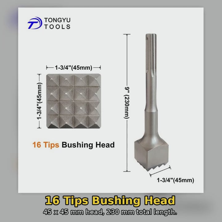 SDS Max Bushing Tool Bit Concrete Bush Hammer Chisel for Surface Roughening Coating Removal Rotary Hammer